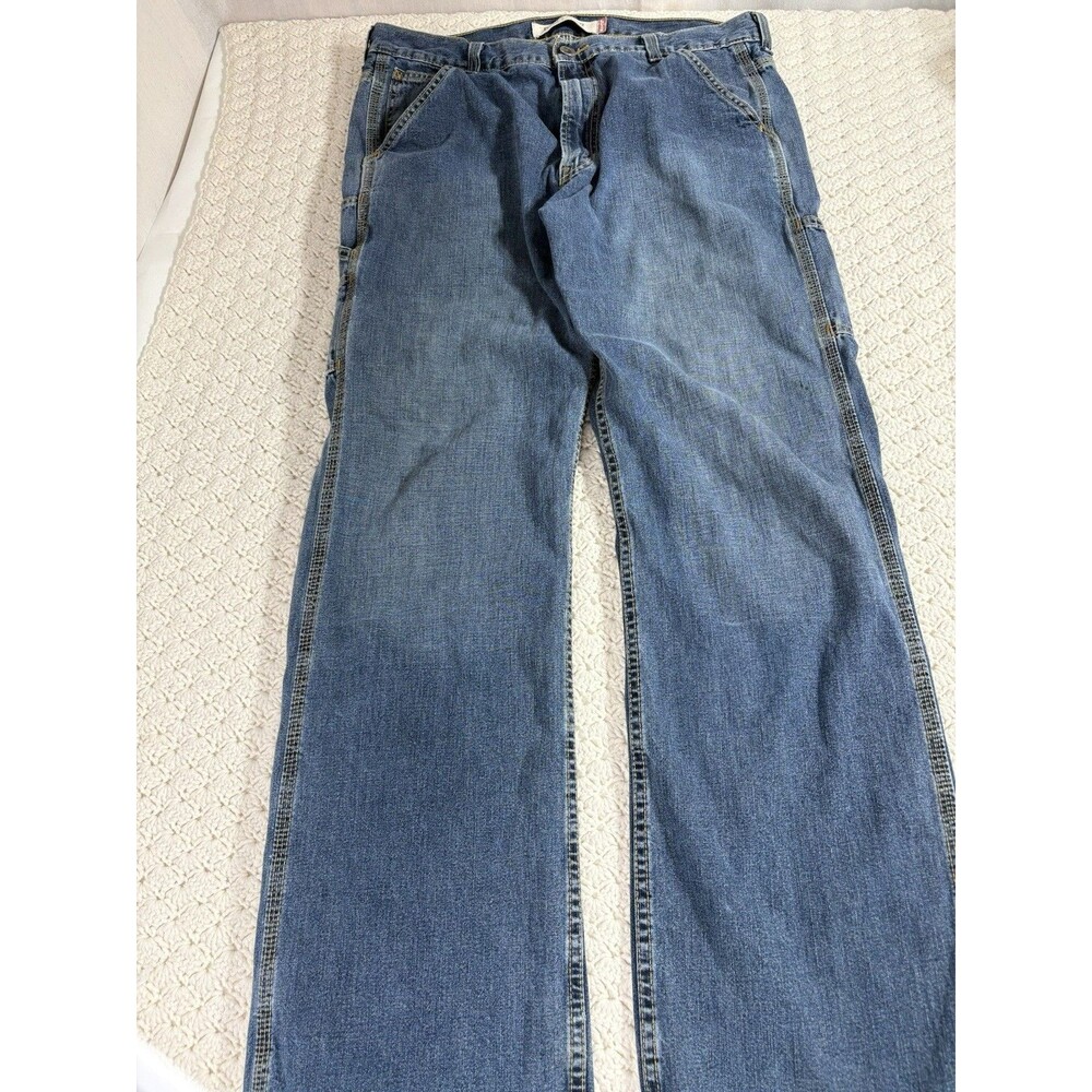 Levis Carpenter Loose Straight Jeans Mens 38x33 Light Wash Denim Utility y2k